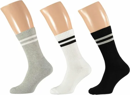 Apollo Fashion Sport Socks 3-pack Grijs/wit/zwart 36/41 - afbeelding 2