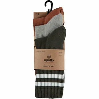 Apollo Fashion Sport Socks 3-pack Multi Green 36/41 - afbeelding 1