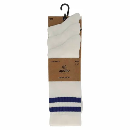 Apollo Fashion Sport Socks 3-pack Multi White 42/47 - afbeelding 1