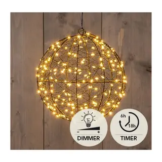 Bal Metaal Ø18cm 200 Led lampjes Classic Warm – Anna’s Collection - afbeelding 3