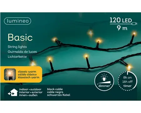 Basic Led Lights - Lumineo - 120 lampjes - Klassiek Warm - afbeelding 3