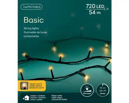 Basic Led Lights - Lumineo - 720 lampjes - Klassiek Warm - afbeelding 3