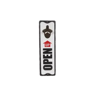 Bieropener Open Up 10x36x3cm Zwart/wit