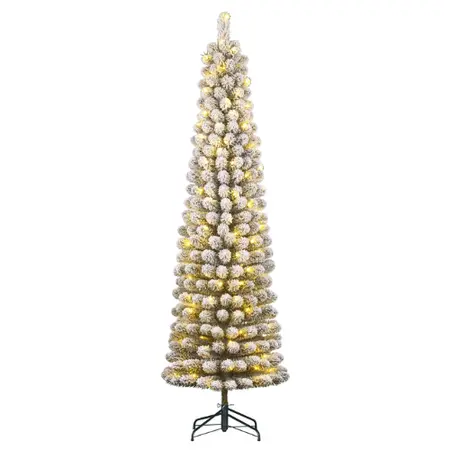 Black Box Kunstkerstboom Charlton Pilar Frosted - H230cm met 180 lampjes - afbeelding 1