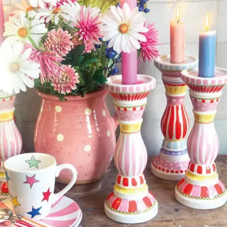 Blond Amsterdam Even bijkletsen: Candle Holder Pink - afbeelding 3