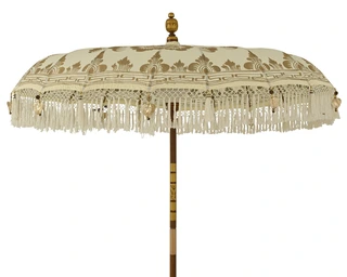 Bohemian Parasol Creme Ø 200 x 260 cm