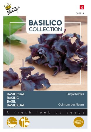 Buzzy® zaden - Basilicum Purple Ruffles - afbeelding 3