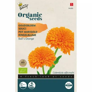 Buzzy® zaden - Organic Calendula, Goudsbloem Ball's Orange  (BIO)