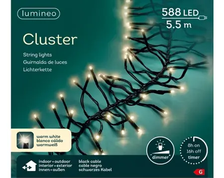 Clusterverlichting - Lumineo - 588 lampjes warm wit - afbeelding 2