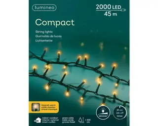 Compact LED Lights - Lumineo - 2000 lampjes klassiek warm