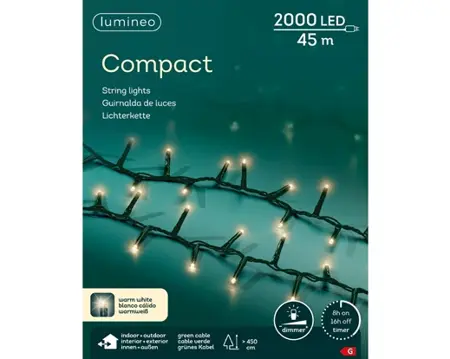 Compact LED Lights - Lumineo - 2000 lampjes warm wit - afbeelding 2