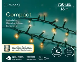 Compact LED Lights - Lumineo - 750 lampjes warm wit/klassiek warm - afbeelding 2