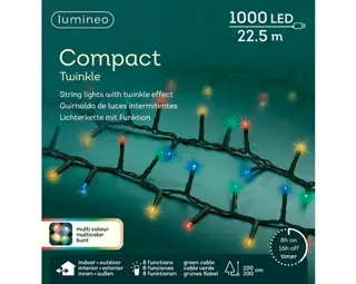 Compact LED Lights Twinkle - Lumineo - 1000 lampjes Multicolor - afbeelding 5