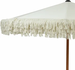 Decoris - Parasol Polyester D200h214cm Wit - afbeelding 2