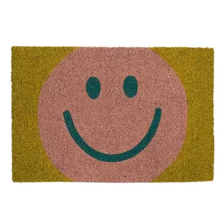 Deurmat Smiley 60x40 cm Groen