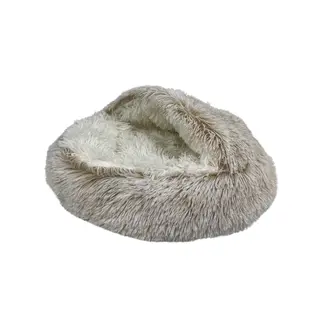 Dierenslaapzak/mand Samson Ø50cm - Beige/wit - afbeelding 1