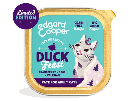 Edgard & Cooper - Feestelijk Kat Adult Pate Eend 85gr - afbeelding 1