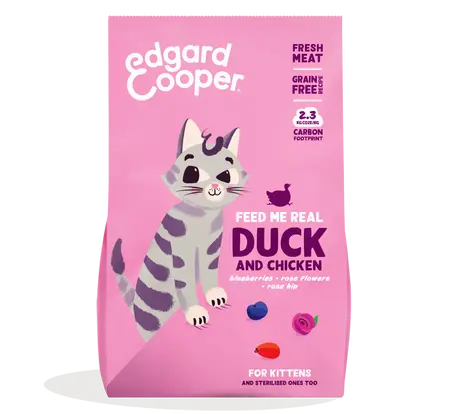 Edgard & Cooper - Kat Brok Kitten Scharreleend en Kip 2kg - afbeelding 1