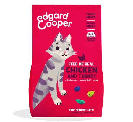 Edgard & Cooper - Kat Brok Senior Kip en Kalkoen 2kg - afbeelding 1