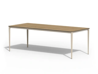 TIERRA OUTDOOR Elegante Dining Table Champagne Trespa Bergamo 219 X 92 Cm