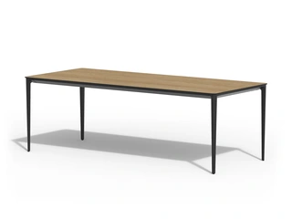 TIERRA OUTDOOR Elegante Dining Table Charcoal Trespa Bergamo 219 X 92 Cm