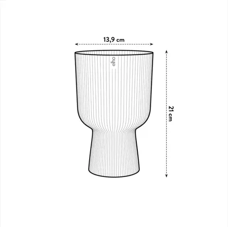 Elho - Pot Vibes Fold Coupe D14cm - Zijdewit - afbeelding 4