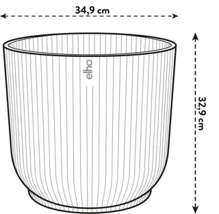 Elho - Pot Vibes Fold Wiel D35cm - Zijdewit - afbeelding 2