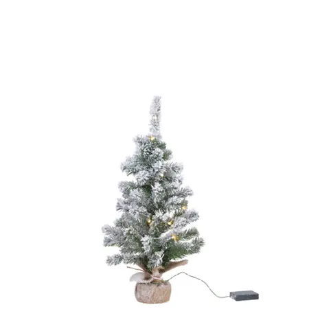 Everlands Imperial Mini Boom Sneeuw H90 cm - 50 micro LED lampjes  op batterijen - afbeelding 1