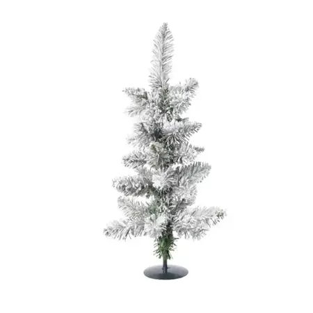 Everlands Snowy Pencil Pine H60cm Groen/wit - afbeelding 2