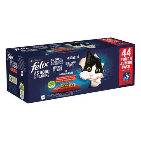 Felix Multibox Elke Dag Feest Countryside Selectie - Kattenvoer - 44x85g