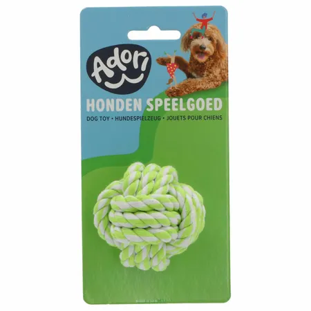 Flos Bal Hondenspeelgoed Wit|Lime Ø6,5 cm - afbeelding 1