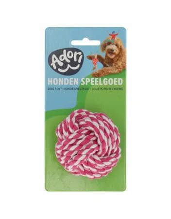 Flos Bal Hondenspeelgoed Wit|Roze Ø10 cm - afbeelding 1