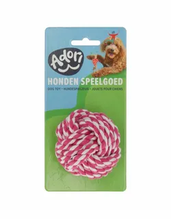 Flos Bal Hondenspeelgoed Wit|Roze Ø10 cm - afbeelding 1