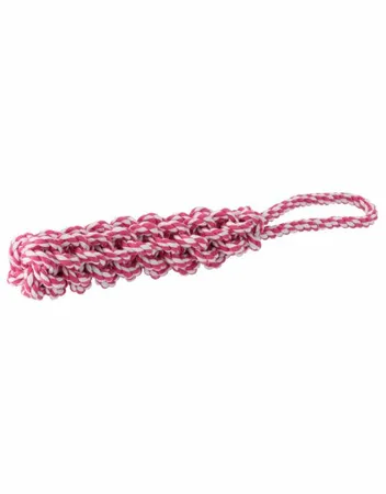 Flos Touw Hondenspeelgoed Wit|Roze 35 cm - afbeelding 2