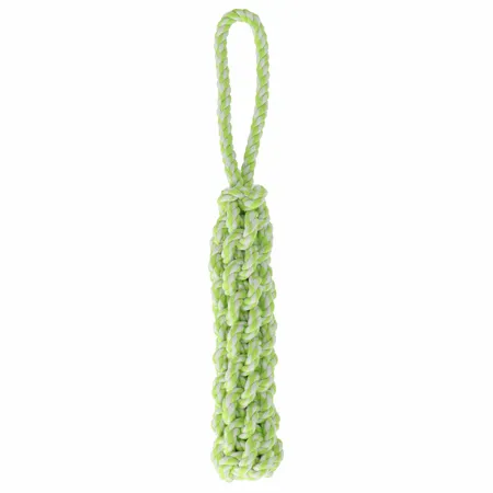 Flos Touw Hondenspeelgoed Wit|Lime 35 cm - afbeelding 2