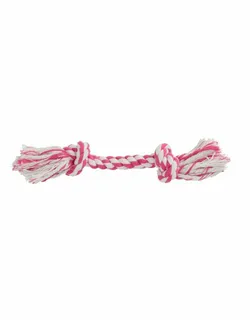 Flos Touw Hondenspeelgoed Wit|Roze 30 cm - afbeelding 2