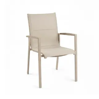 Foxx Alu Stapelbare Armstoel Champagne - Tierra Outdoor