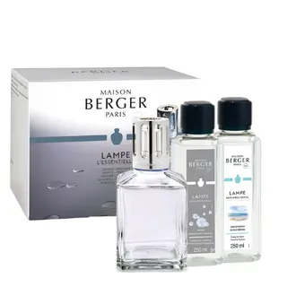 Giftset Lampe Berger Essentielle Carrée  - incl. Air Pur lont + 2x250ml wisselende geur - afbeelding 1