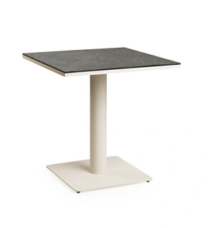 Granita Dining Table Trespa Dark Basalt Creme White