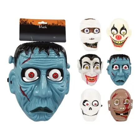 Halloweenmasker 25x20cm (assorti)