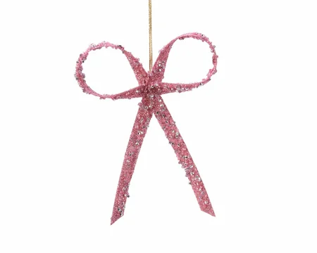 Hanger Strik Plastic Glitter Lippenstift Roze 16 cm