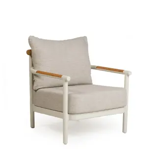 Hiuri Lounge Chair Creme White - Tierra Outdoor