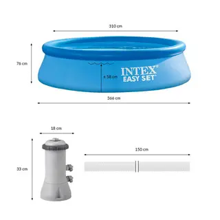 Intex - Zwembad Met Filterpomp - Easy Set Up - 366 x 76 cm - afbeelding 5