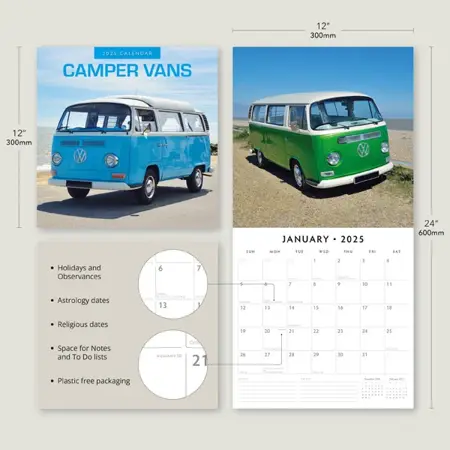 Kalender 2025 - Camper Vans