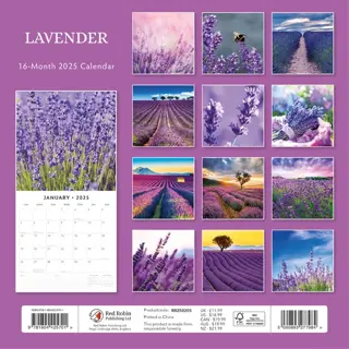 Lavendel Kalender 2025 - 13 Full-Color Foto's van Prachtige Lavendel