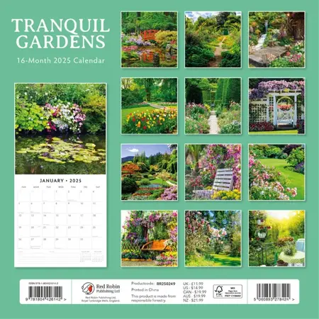 Kalender 2025 - Tranquil Gardens - afbeelding 2