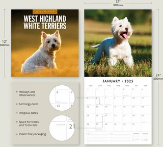 Kalender 2025 - West Highland White Terriers