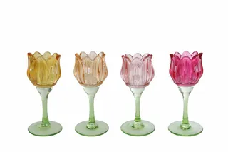 Kandelaar Tulp D7h16cm assorti