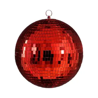 Kerstbal Discobal Ø25 cm Spiegel Rood