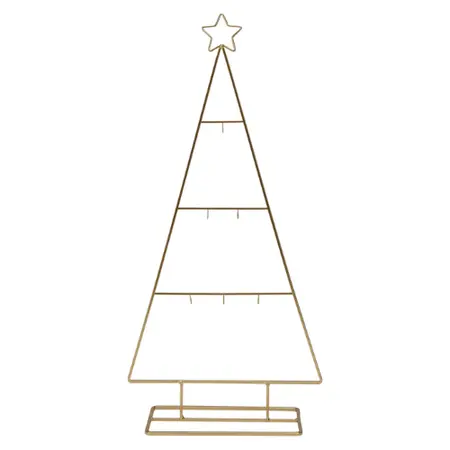 Kerstboom tafeldecoratie Metaal 28x60cm Goud